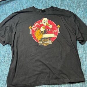 Harley Davidson Tucson Arizona Skeleton Santa Claus T-Shirt Size 3XL Men's